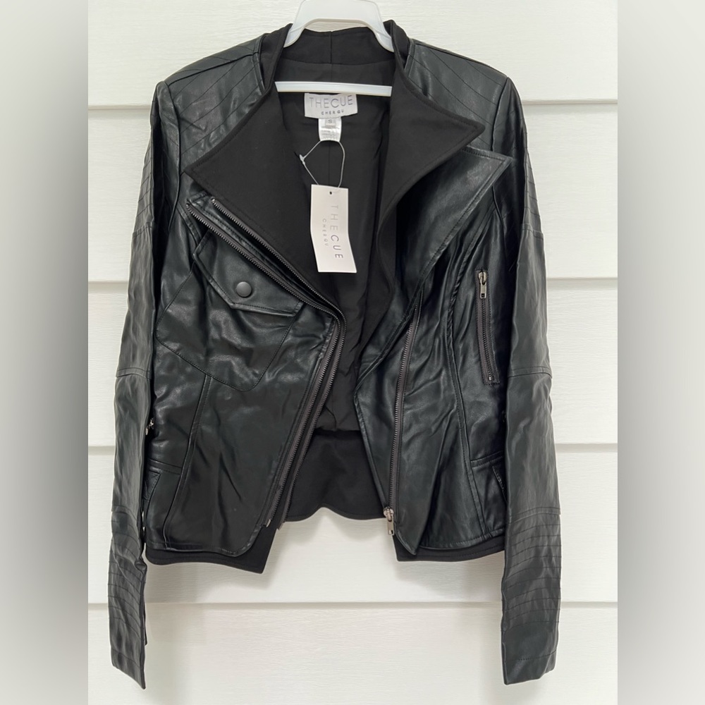 The Cue by CherQu. Faux Leather Jacket. Size:S